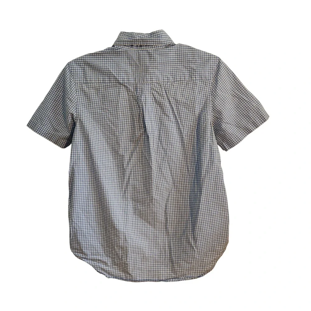 Ralph Lauren Boys' Blue Gingham Check‎ Short Sleeve Shirt Size L (14-16)